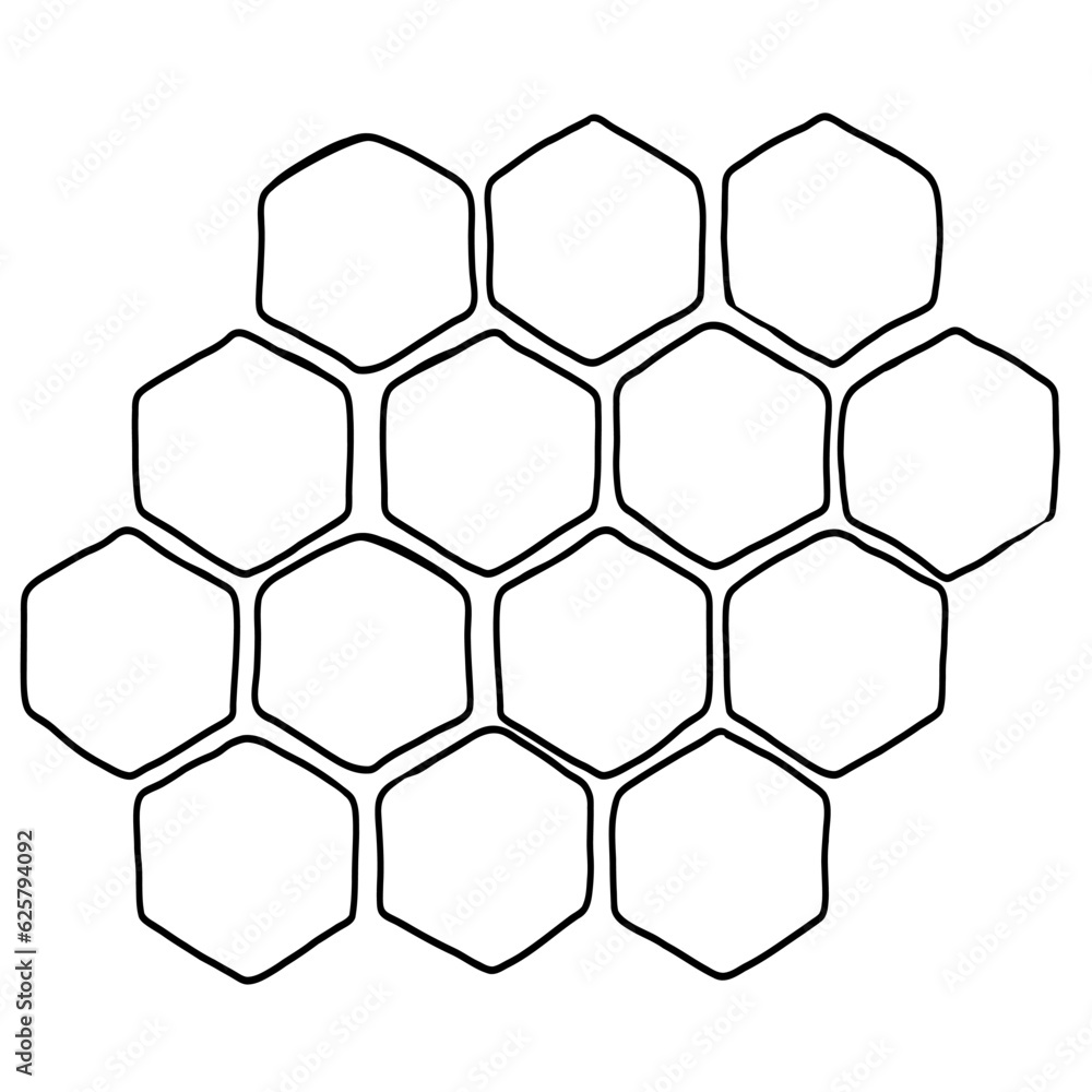 Honeycomb propolis doodle sketch. Cell comb structure. Hand drawn honey. Natural organic. Stock vector black and white illustration on white background. Honeycomb propolis doodle sketch. Cell comb structure. Hand drawn honey. Natural organic. Stock vector black and white illustration on white background.