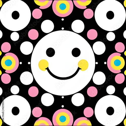 pattern with smiley Face
