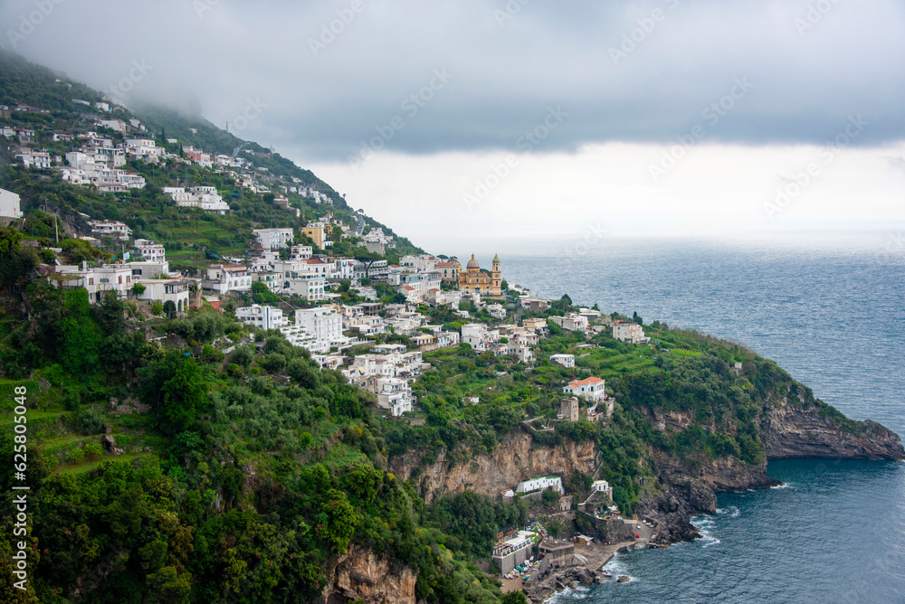 Town of Praiano on Amalfi Coast - Italy