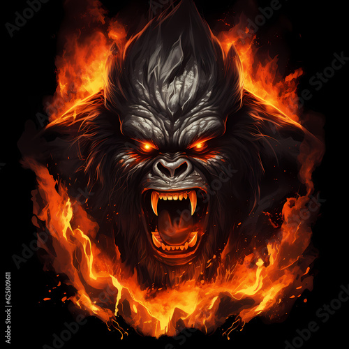 Gorilla On Fire