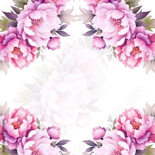 watercolor flowers. floral illustration, Leaf and buds. Botanic composition for wedding or greeting card. Border, branch of flowers - abstraction roses