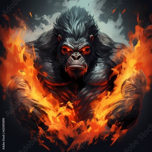 Gorilla On Fire © funway5400