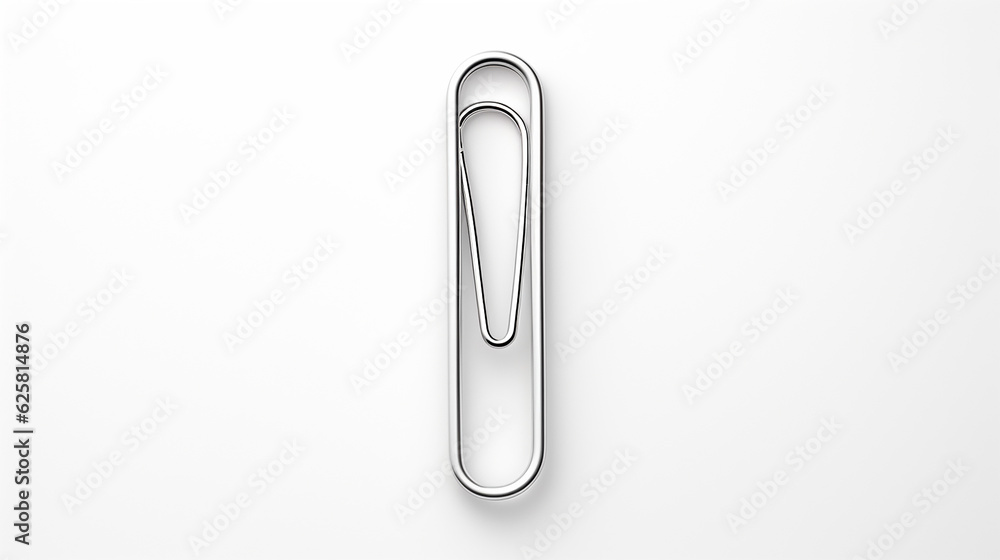 paperclip illustration in paper cut style on white isolated background paperclip illustration in paper cut style on white isolated background