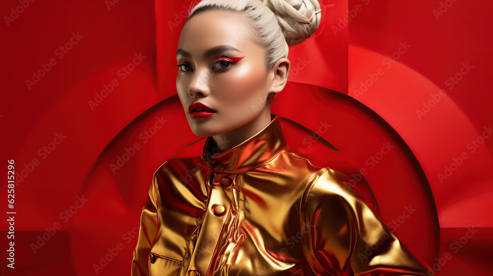 Fototapeta premium portrait of a woman, fashion illustration