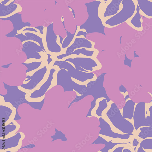 Colourful Abstract Floral Seamless Pattern Design