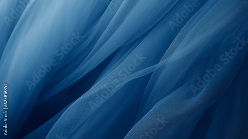 Blue tulle drapery textured background © alisaaa