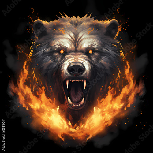 Bear with Strong Fire Spirits