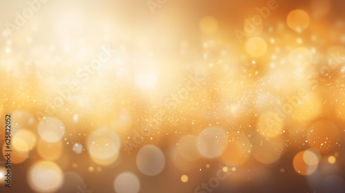 abstract light blur and bokeh effect background with sparkling gold