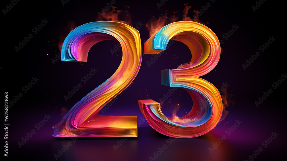 happy new year 2023 with colorful bumbers