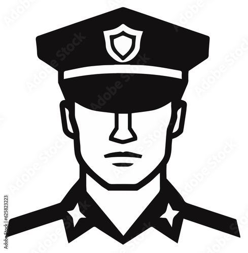 Police officer head icon