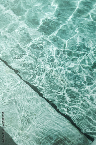 Modern Swimming Pool with Water Ripples and Waves