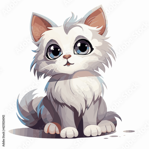 cat cartoon clipart vector white background © Young