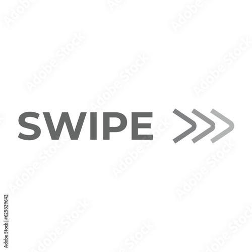 Swipe icon design template vector isolated illustration