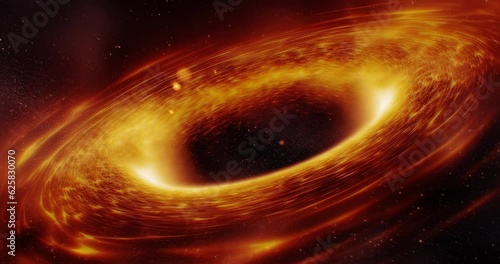 Galaxy and Nebula. Nebula Colourful Travel and Star Camera Flying to Dark Deep Loop. Animation of supermassive black hole. Cosmos art. Motion design.
