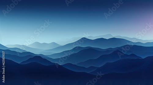 Mountain line gradient lines background wallpeper night blue © stocker