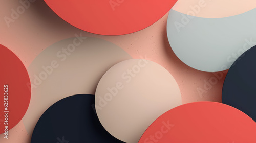 Overlapping Circles in Gradient Colors A Minimalist and Modern Background AI Generated