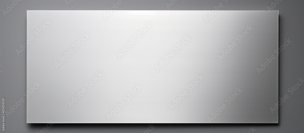 Photo of a square mirror mounted on a wall with copy space with copy space