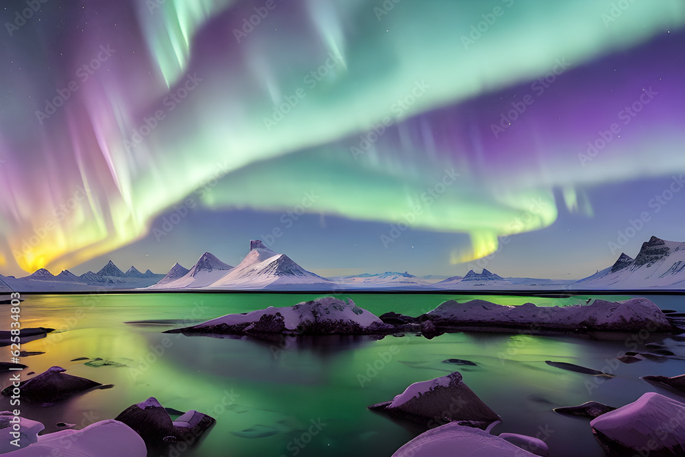 Enchanting Aurora Borealis Wallpaper: Captivating Polar Lights in Pink and Blue. Inspire Wanderlust on Travel Blogs and Adventure Websites. Perfect for Creative Projects!
