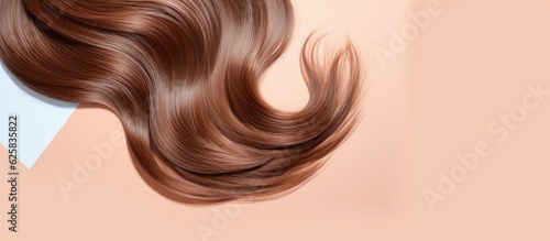 Photo of a close up of long brown hair with plenty of copy space for text or design with copy space