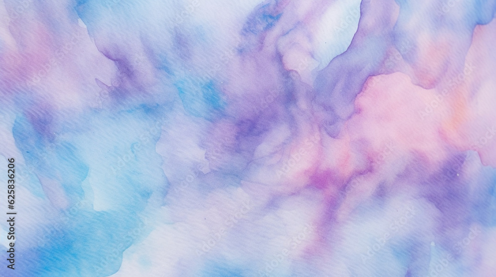 Abstract watercolor blue and purple