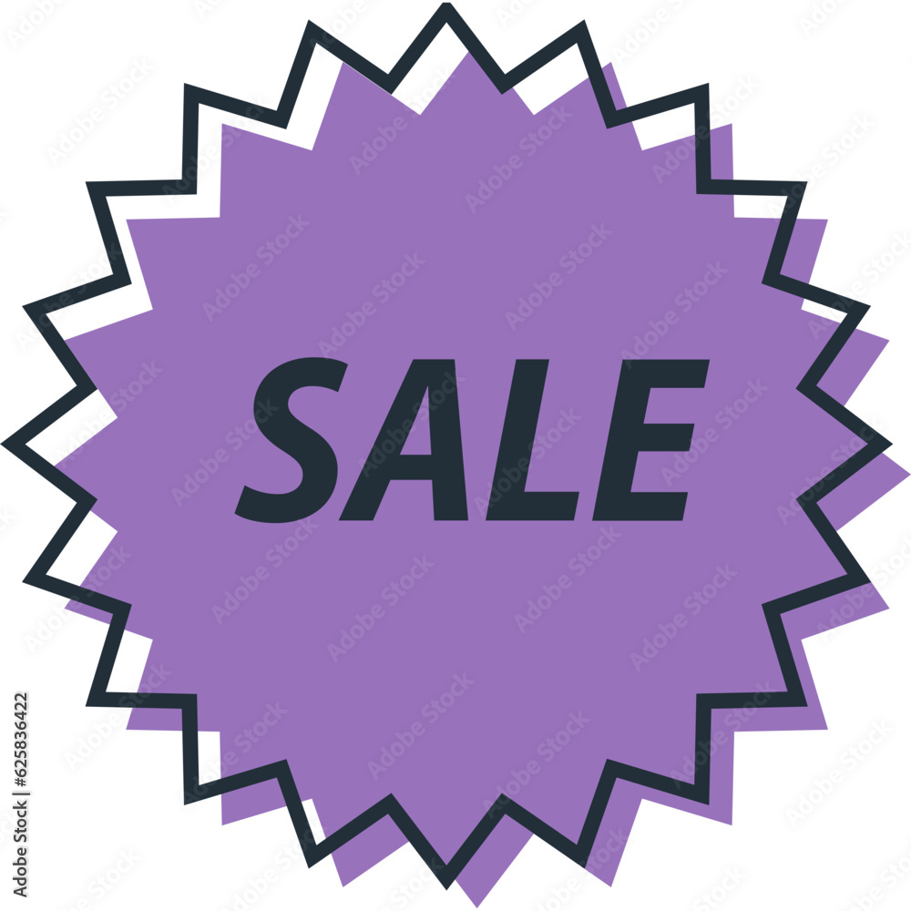 Fototapeta premium Sale Sticker, Label, Tag. Vector Flat Icon