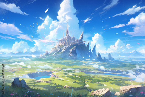 繊細で芸術的な中世ヨーロッパ風背景のイラスト(AI generated image)