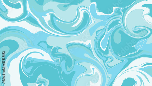 濃い水色のマーブル模様