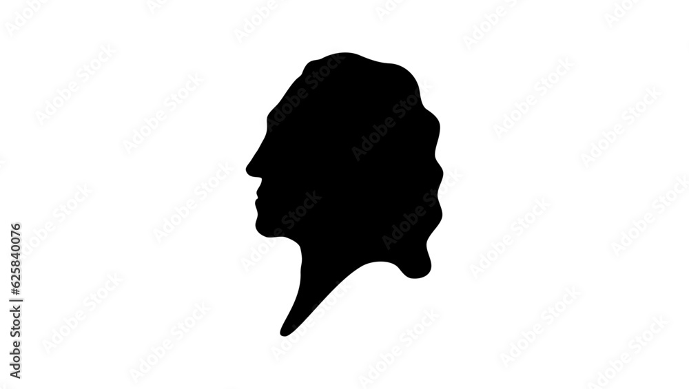 Domenico Scarlatti silhouette