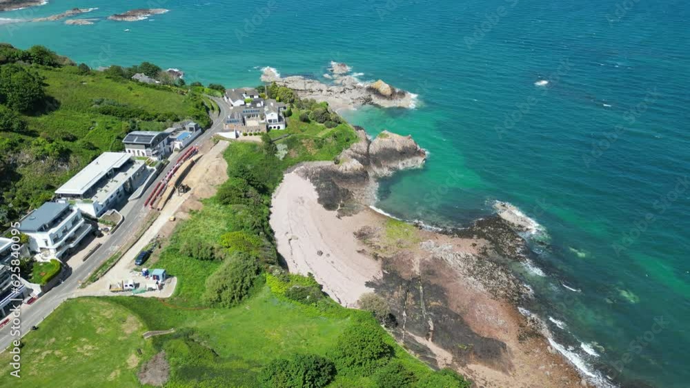 Small beach Gorey Jersey drone,aerial Small beach Gorey Jersey drone,aerial