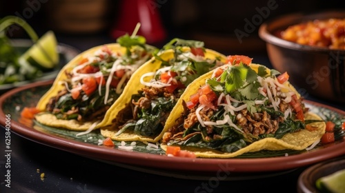 Tacos de Canasta, revealing the soft corn tortillas, filled with juicy shredded pork, and garnished with fresh greens © bartjan