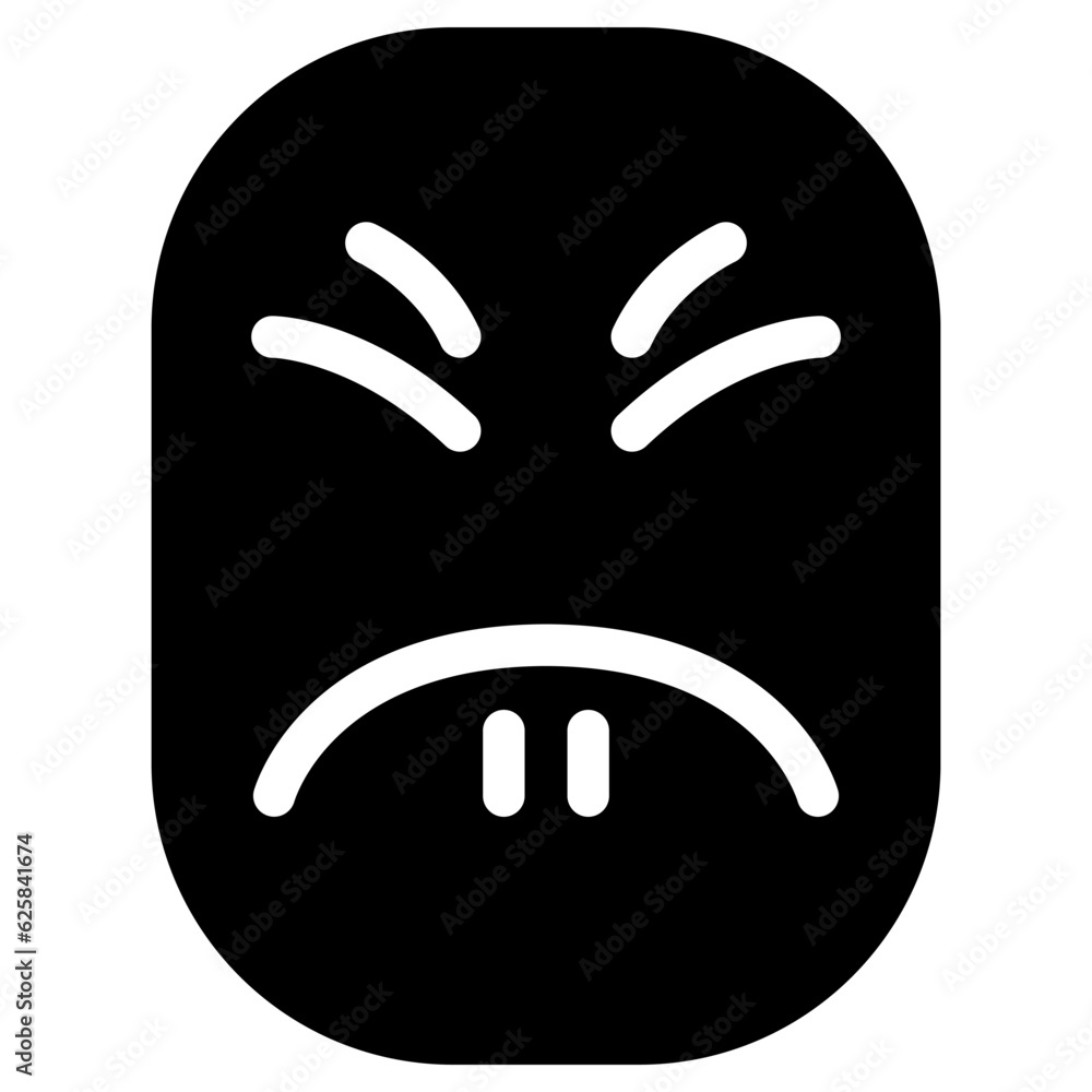 Angry face icon Angry face icon