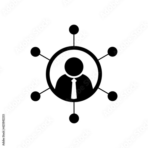 Affiliate Marketing Icon. Connection, Down Line. Relationship Symbol - Vector.   