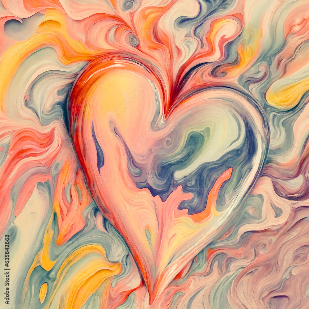 Marble Heart Shape Background Marble Heart Shape Background