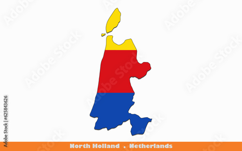 North Holland Flag -  Province of the Netherlands (EPS)