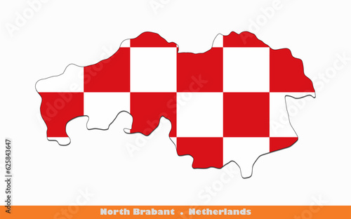 North Brabant Flag -  Province of the Netherlands (EPS)