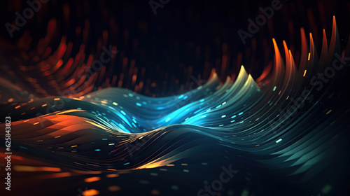 Abstract digital data background. Can be used in the description of network abilities, technological processes, digital storages, science, education, etc. © Yeti Studio