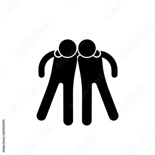 Brotherhood Icon. Friendship Symbol - Vector, Sign for Design, Presentation, Website or Apps Elements.