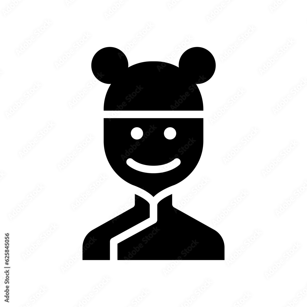Chinese girl icon Chinese girl icon
