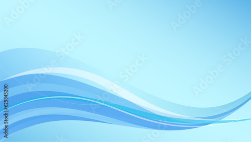 波のような青いウェーブラインのベクター背景画像   © ICIM