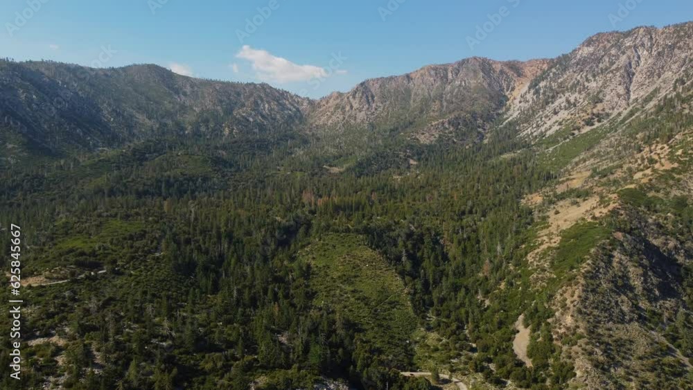 Aerial View of San Gabriel Mountains near Crystal Lake, Angeles National Forest Aerial View of San Gabriel Mountains near Crystal Lake, Angeles National Forest