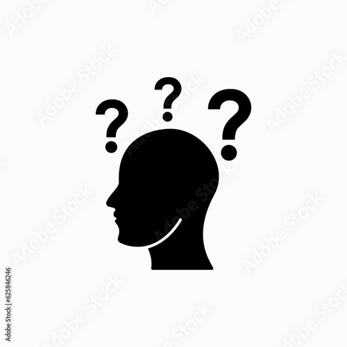 Confuse Icon. Asking Symbol As Simple Vector Sign for Design and Website, Presentation or Application.