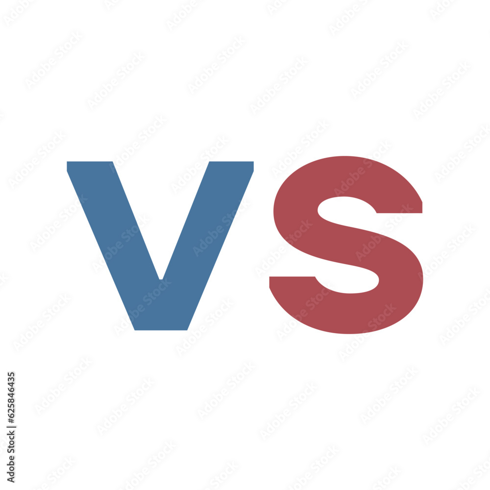 VS versus letters icon vector illustration. Versus logo pictogram. Flat isolated symbol on white for game, battle and sport, confrontation, opposition, web, ads, banner. Vector EPS 10. VS versus letters icon vector illustration. Versus logo pictogram. Flat isolated symbol on white for game, battle and sport, confrontation, opposition, web, ads, banner. Vector EPS 10.