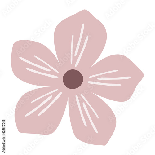 Cute Impasto Tulip Flower icon vector illustration asset element