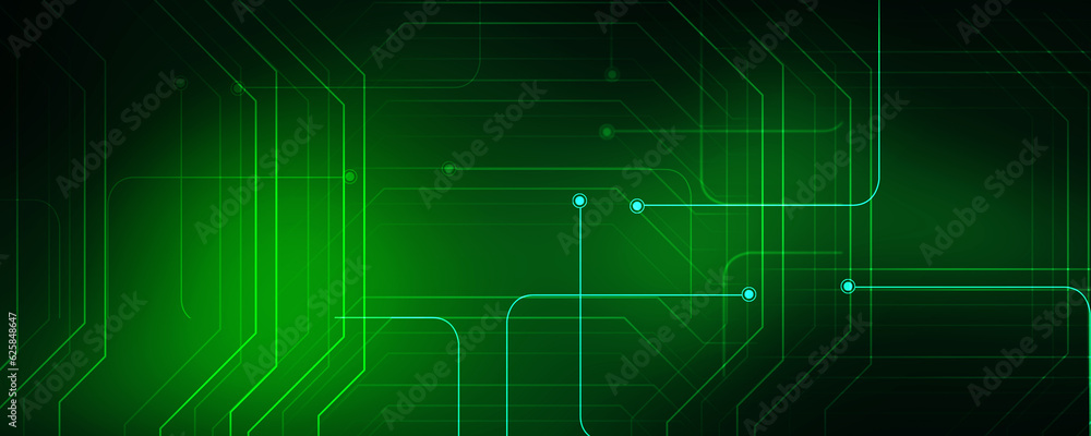 Fototapeta premium 2d illustration Abstract futuristic electronic circuit technology background