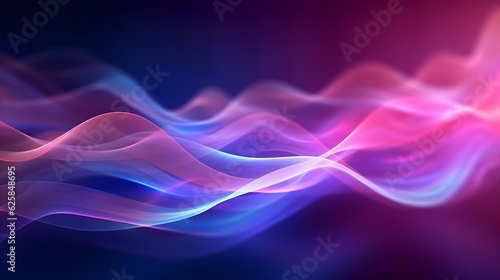 Abstract Neon Futuristic Background with Mesmerizing Pink and Blue Glowing Lines  Web Banner