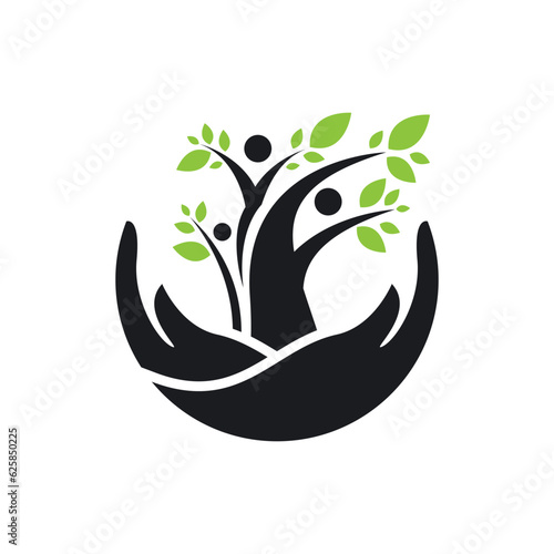 Tree leaf vector logo design