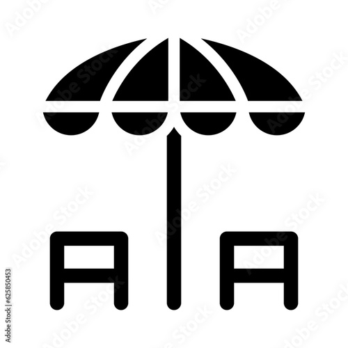 Beach chair icon