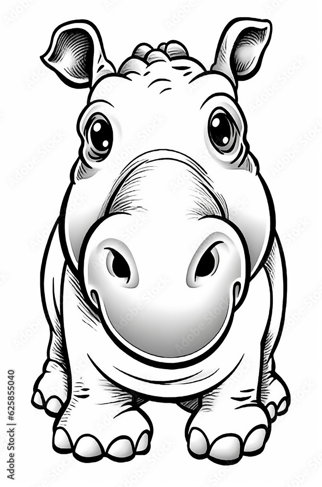 Fototapeta premium Coloring sheet or pages for kids, generative ai