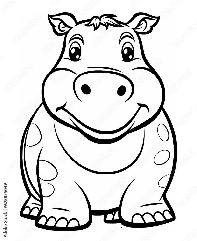 Fototapeta premium Coloring sheet or pages for kids, generative ai
