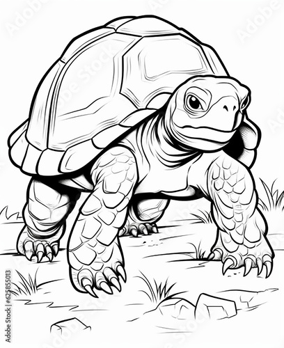 Coloring sheet or pages for kids, generative ai